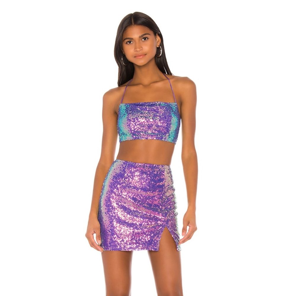 Revolve Tabbie Sequin Skirt Set
